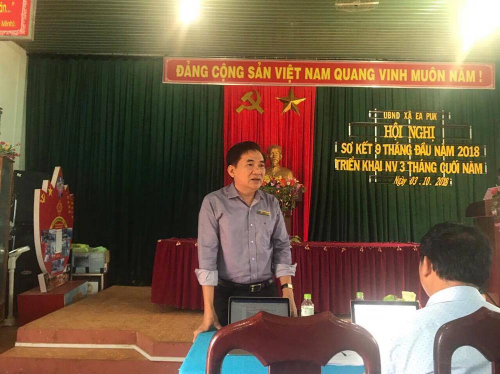 Hội nghị sơ kết 9 tháng đánh giá tình hình kinh tế xã hội, đảm bảo quốc phòng an ninh tại xã Ea Púk.